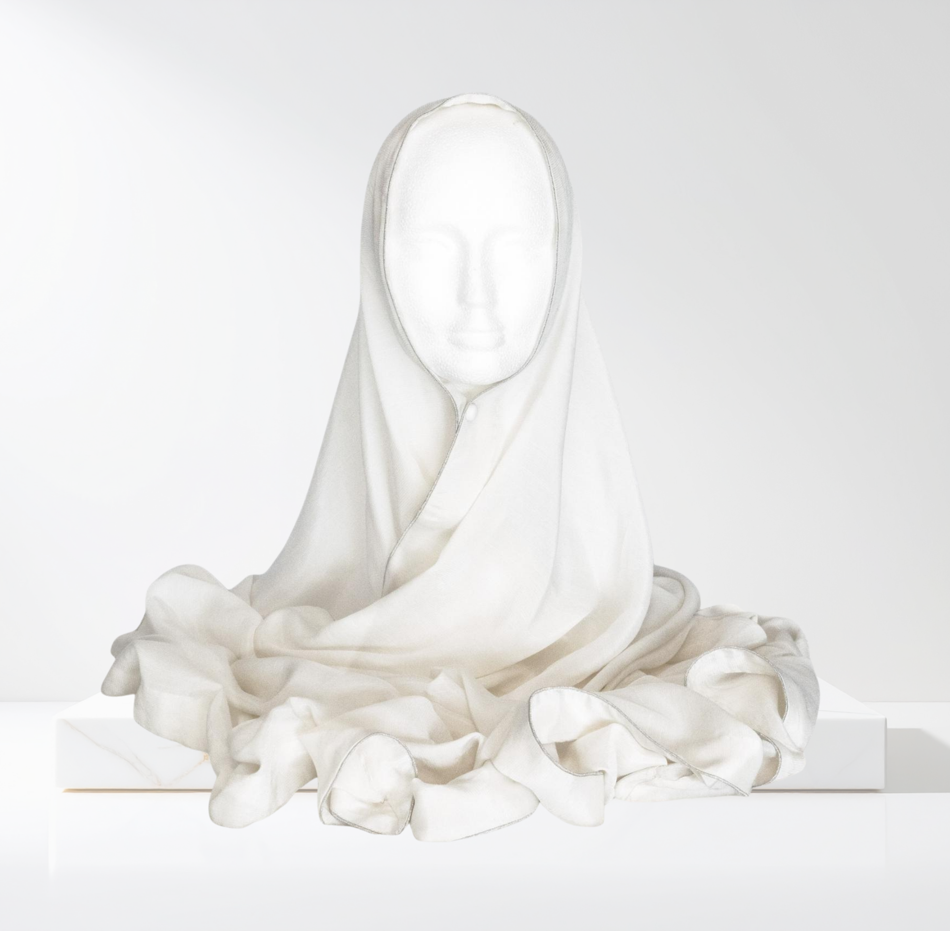 White Pure Silk Plain