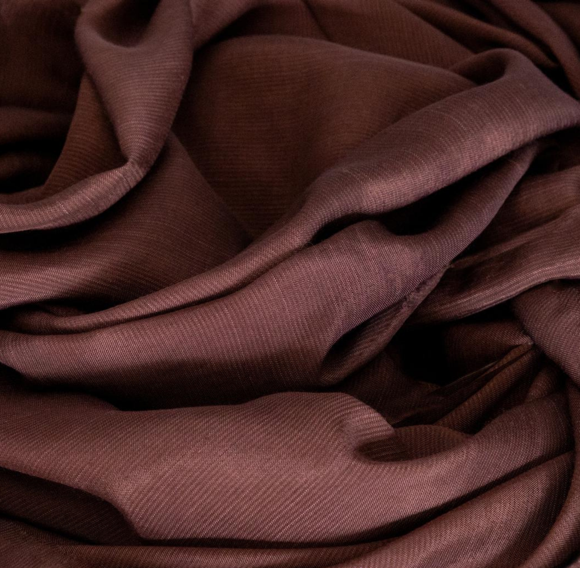 Brown Pure Silk Plain