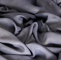 Grey Pure Silk Beaded