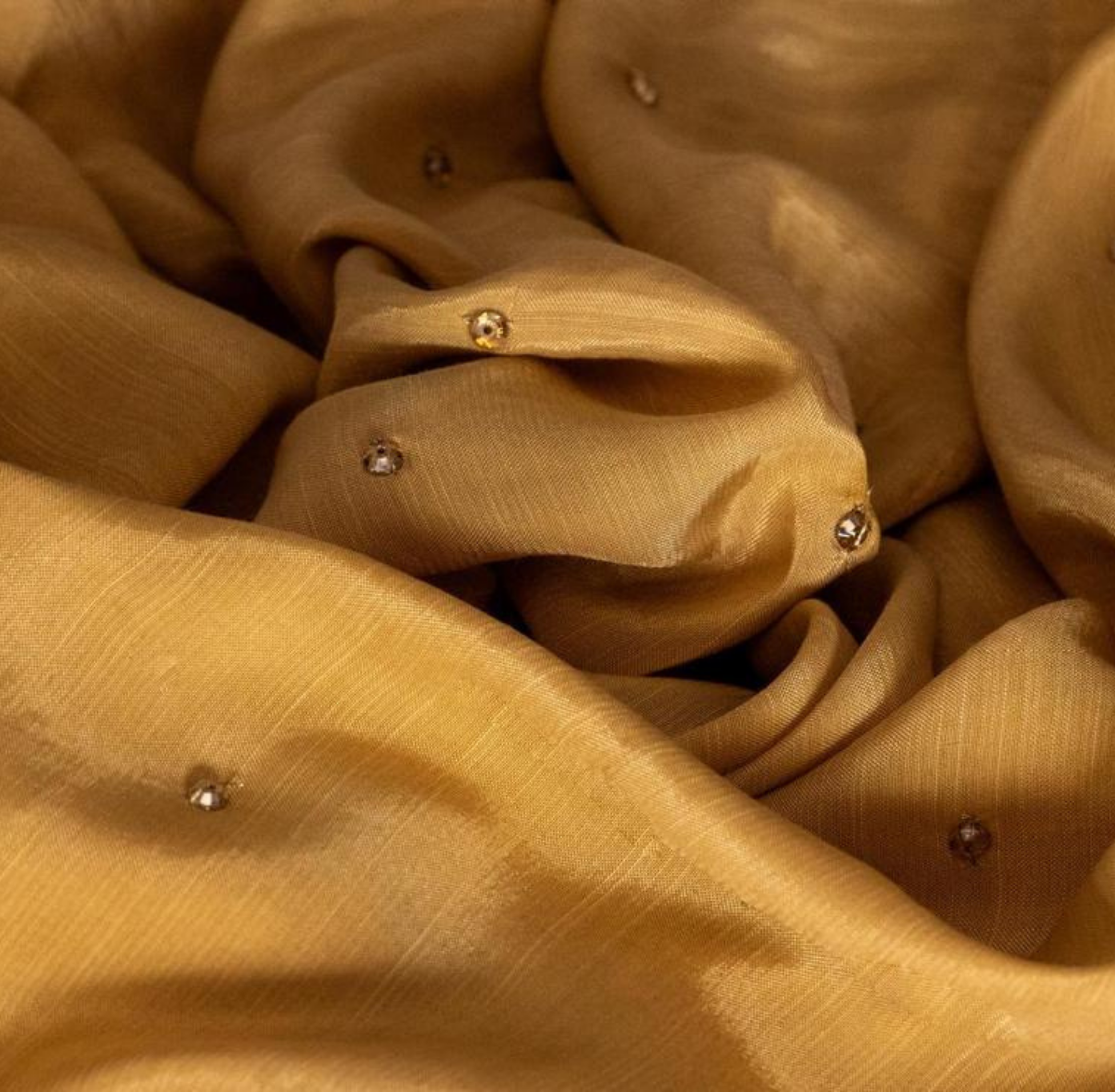 Gold Pure Silk Beaded