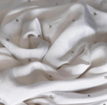 White Pure Silk Beaded
